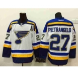 nhl jerseys st. louis blues #27 pietrangelo white[patch A]