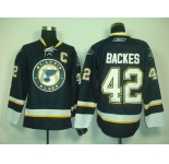 nhl jerseys st. louis blues #42 backes dk.blue(C)