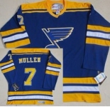 nhl jerseys st. louis blues #7 mullen blue(ccm throwback)