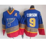 nhl jerseys st. louis blues #9 corson blue[patch A][2015 new][corson]