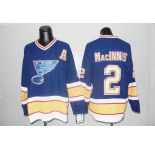 nhl st. louis blues #2 macinnis blue