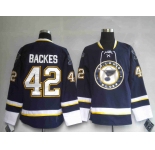 nhl st. louis blues 42#backes dark blue  third jersey