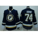nhl st.louis blues #74 oshie dark blue third jersey