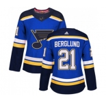 Women Adidas St. Louis Blues #21 Patrik Berglund Premier Royal Blue Home NHL Jersey