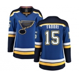 Women St. Louis Blues #15 Robby Fabbri Fanatics Branded Royal Blue Home Breakaway NHL Jersey