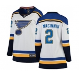 Women St. Louis Blues #2 Al Macinnis Fanatics Branded White Away Breakaway NHL Jersey