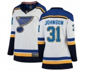 Women St. Louis Blues #31 Chad Johnson Fanatics Branded White Away Breakaway NHL Jersey