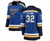 Women St. Louis Blues #32 Brian Flynn Fanatics Branded Royal Blue Home Breakaway NHL Jersey