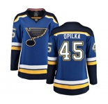 Women St. Louis Blues #45 Luke Opilka Fanatics Branded Royal Blue Home Breakaway NHL Jersey