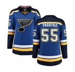 Women St. Louis Blues #55 Colton Parayko Fanatics Branded Royal Blue Home Breakaway NHL Jersey