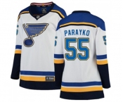 Women St. Louis Blues #55 Colton Parayko Fanatics Branded White Away Breakaway NHL Jersey