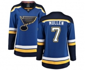 Women St. Louis Blues #7 Joe Mullen Fanatics Branded Royal Blue Home Breakaway NHL Jersey