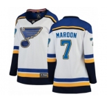 Women St. Louis Blues #7 Patrick Maroon Fanatics Branded White Away Breakaway NHL Jersey