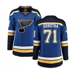 Women St. Louis Blues #71 Vladimir Sobotka Fanatics Branded Royal Blue Home Breakaway NHL Jersey