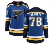 Women St. Louis Blues #78 Beau Bennett Fanatics Branded Royal Blue Home Breakaway NHL Jersey