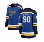 Women St. Louis Blues #90 Ryan O'Reilly Fanatics Branded Royal Blue Home Breakaway NHL Jersey