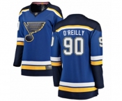 Women St. Louis Blues #90 Ryan O'Reilly Fanatics Branded Royal Blue Home Breakaway NHL Jersey
