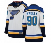 Women St. Louis Blues #90 Ryan O'Reilly Fanatics Branded White Away Breakaway NHL Jersey