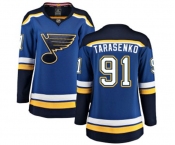 Women St. Louis Blues #91 Vladimir Tarasenko Fanatics Branded Royal Blue Home Breakaway NHL Jersey