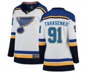 Women St. Louis Blues #91 Vladimir Tarasenko Fanatics Branded White Away Breakaway NHL Jersey