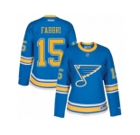 Women's Reebok St. Louis Blues #15 Robby Fabbri Authentic Blue 2017 Winter Classic NHL Jersey