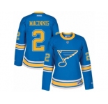 Women's Reebok St. Louis Blues #2 Al Macinnis Authentic Blue 2017 Winter Classic NHL Jersey