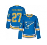 Women's Reebok St. Louis Blues #27 Alex Pietrangelo Authentic Blue 2017 Winter Classic NHL Jersey