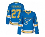Women's Reebok St. Louis Blues #27 Alex Pietrangelo Authentic Blue 2017 Winter Classic NHL Jersey