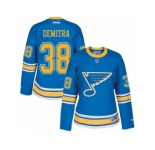 Women's Reebok St. Louis Blues #38 Pavol Demitra Authentic Blue 2017 Winter Classic NHL Jersey