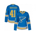 Women's Reebok St. Louis Blues #41 Robert Bortuzzo Authentic Blue 2017 Winter Classic NHL Jersey