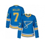 Women's Reebok St. Louis Blues #7 Joe Mullen Authentic Blue 2017 Winter Classic NHL Jersey