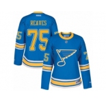Women's Reebok St. Louis Blues #75 Ryan Reaves Authentic Blue 2017 Winter Classic NHL Jersey