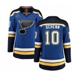 Women's St. Louis Blues #10 Brayden Schenn Fanatics Branded Royal Blue Home Breakaway 2019 Stanley Cup Champions Hockey Jersey