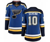 Women's St. Louis Blues #10 Brayden Schenn Fanatics Branded Royal Blue Home Breakaway 2019 Stanley Cup Champions Hockey Jersey