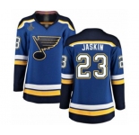 Women's St. Louis Blues #23 Dmitrij Jaskin Fanatics Branded Royal Blue Home Breakaway 2019 Stanley Cup Champions Hockey Jersey