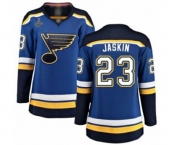 Women's St. Louis Blues #23 Dmitrij Jaskin Fanatics Branded Royal Blue Home Breakaway 2019 Stanley Cup Champions Hockey Jersey