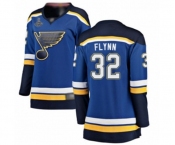 Women's St. Louis Blues #32 Brian Flynn Fanatics Branded Royal Blue Home Breakaway 2019 Stanley Cup Champions Hockey Jersey
