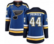 Women's St. Louis Blues #44 Chris Pronger Fanatics Branded Royal Blue Home Breakaway 2019 Stanley Cup Champions Hockey Jersey