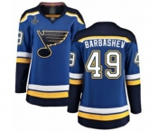 Women's St. Louis Blues #49 Ivan Barbashev Fanatics Branded Royal Blue Home Breakaway 2019 Stanley Cup Champions Hockey Jersey