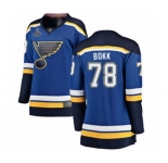 Women's St. Louis Blues #78 Dominik Bokk Fanatics Branded Royal Blue Home Breakaway 2019 Stanley Cup Champions Hockey Jersey