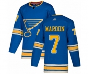 Youth Adidas St. Louis Blues #7 Patrick Maroon Premier Navy Blue Alternate NHL Jersey