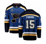 Youth St. Louis Blues #15 Robby Fabbri Fanatics Branded Royal Blue Home Breakaway 2019 Stanley Cup Champions Hockey Jersey