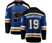 Youth St. Louis Blues #19 Jay Bouwmeester Fanatics Branded Royal Blue Home Breakaway 2019 Stanley Cup Champions Hockey Jersey