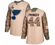 Youth St. Louis Blues #44 Chris Pronger Authentic Camo Veterans Day Practice 2019 Stanley Cup Champions Hockey Jersey