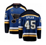 Youth St. Louis Blues #45 Luke Opilka Fanatics Branded Royal Blue Home Breakaway 2019 Stanley Cup Champions Hockey Jersey