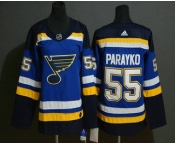 Youth St. Louis Blues #55 Colton Parayko Blue Adidas Stitched NHL Jersey