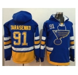 St. Louis Blues #91 Vladimir Tarasenko Light Blue Name & Number Pullover NHL Hoodie