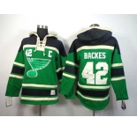 nhl jerseys st. louis blues #42 backes green[pullover hooded sweatshirt patch C]