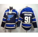 nhl jerseys st. louis blues #91 tarasenko blue[pullover hooded sweatshirt]