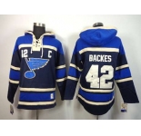 nhl jerseys st.louis blues #42 backes blue[pullover hooded sweatshirt patch C]